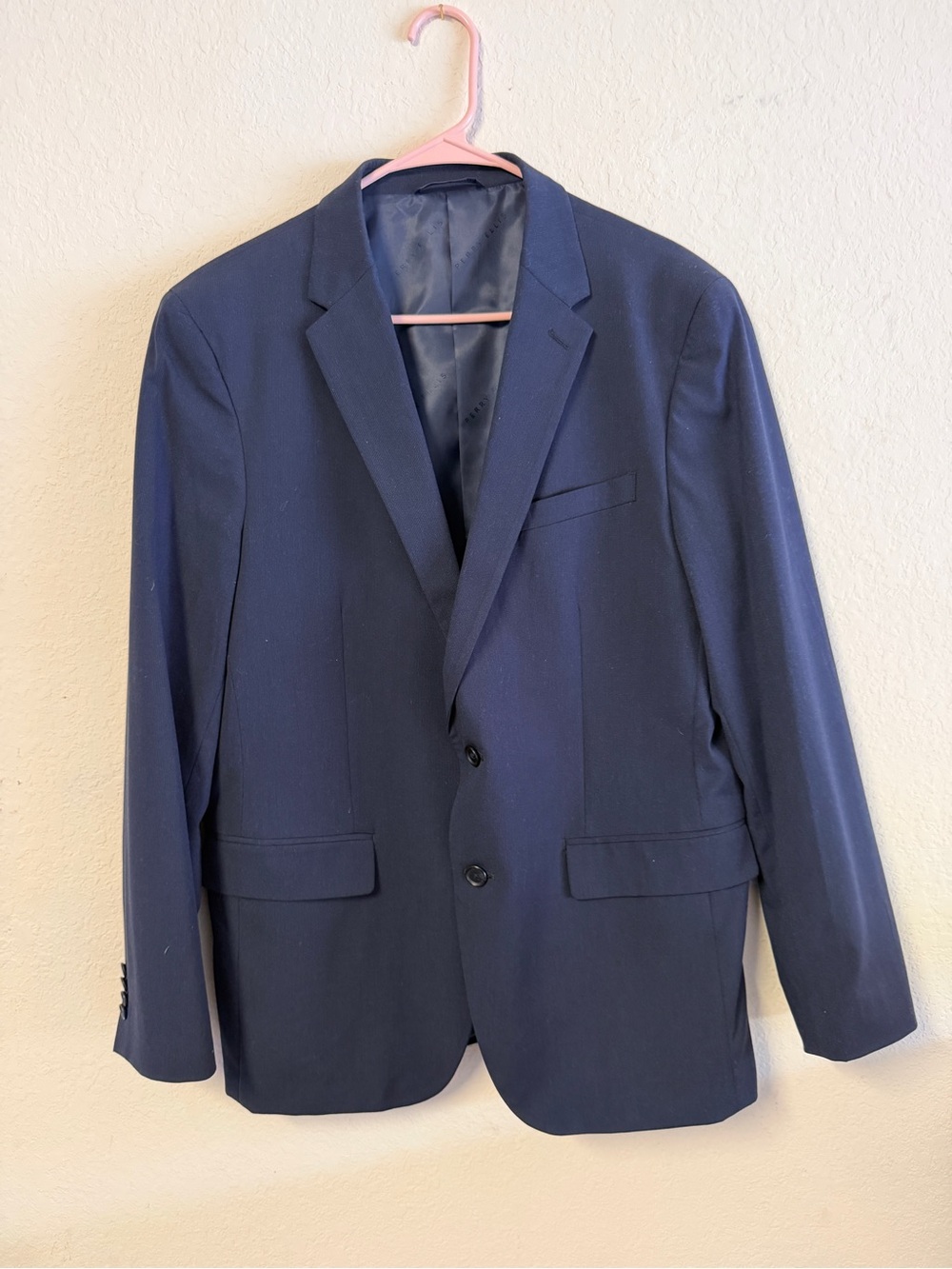 Perry Ellis Portfolio Slim Fit Navy Blue Blazer Men’s Sz 42R
